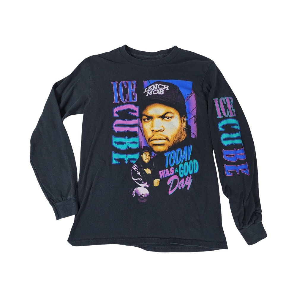 Ice Cube Today Was A Good Day Long Sleeve Graphic‎ Shirt Black Mens Small S
